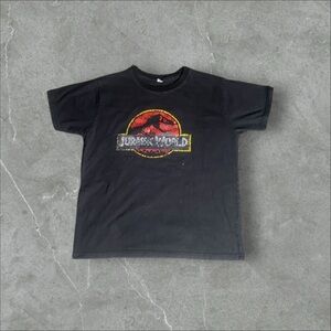Vintage Jurassic World Shirt Mens Large Black 90s Y2K‎ Jurassic Park Dinosaurs